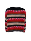 Black Colour Casey Multi Striped Jumper - Berry