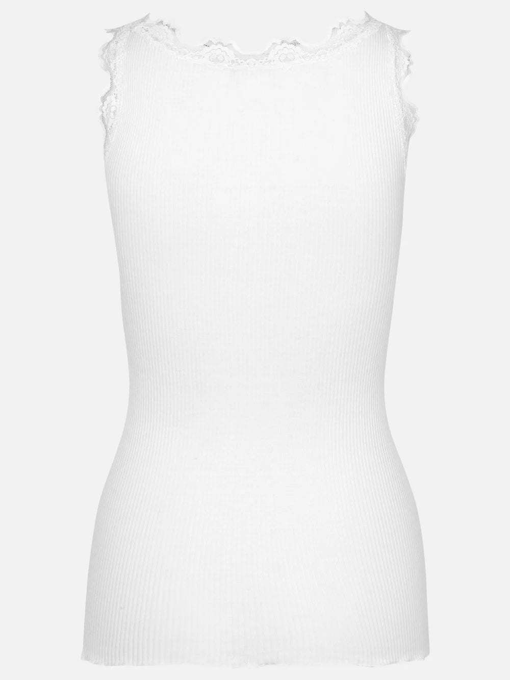 Rosemunde Babette SL U-neck Lace Top - New White