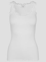 Rosemunde Babette SL U-neck Lace Top - New White