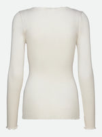 Rosemunde Babette  LS U-Neck Lace T-Shirt - Ivory