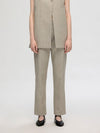 Selected Femme Vivie Straight Leg Trouser - Sandshell/Herringbone