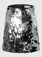 Selected Femme Tania Sequin Skirt - Silver