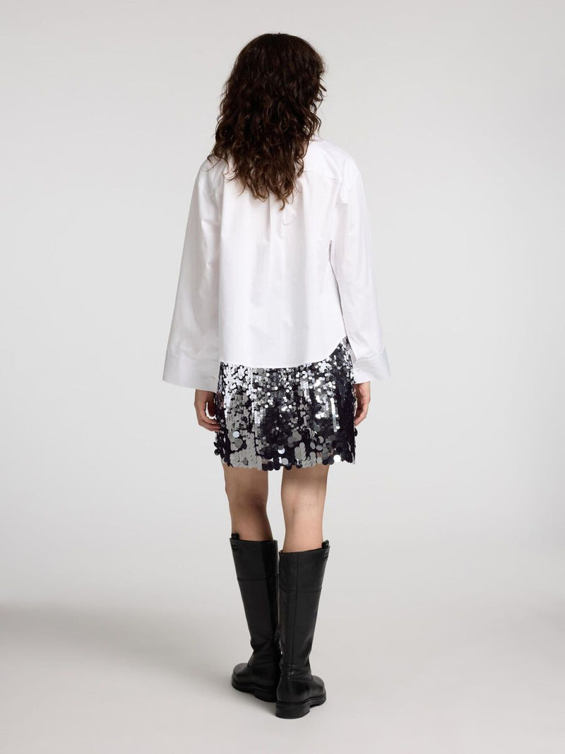 Selected Femme Tania Sequin Skirt - Silver