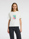 Selected Femme Essential Boxy Printed T-Shirt - Snow White