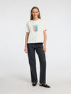 Selected Femme Essential Boxy Printed T-Shirt - Snow White