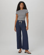 Paige Ari Wide Leg Tie Waist Jeans - Navy