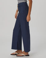 Paige Ari Wide Leg Tie Waist Jeans - Navy