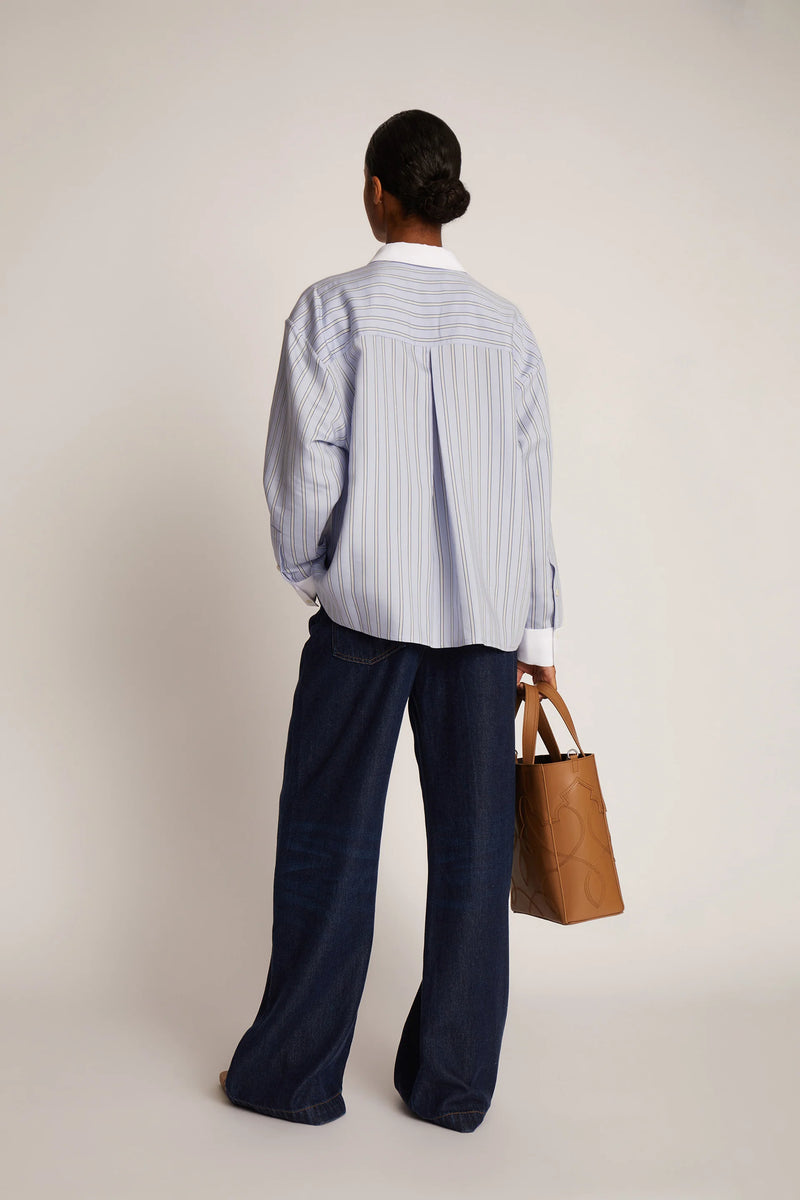 Munthe Tuxilima PinStriped Shirt - Light Blue