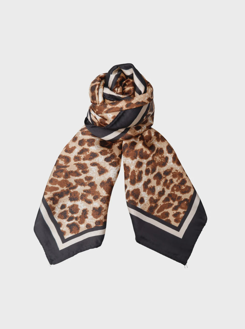 Black Colour Regina Leo Mini Scarf - Leo