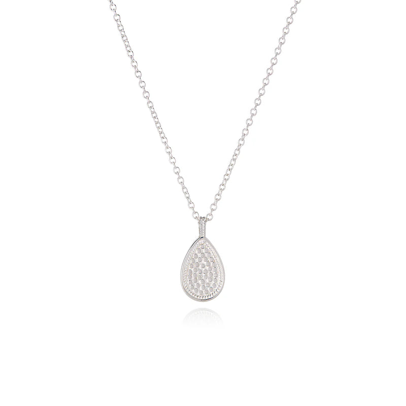 Anna Beck Classic Teardrop Pendant Necklace - Reversible - Gold/Silver