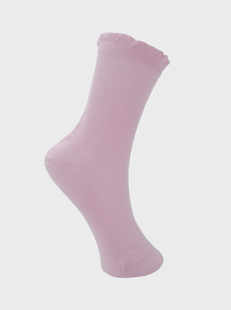 Black Colour Ariel Sock - Pink