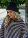 Black Colour Ginger Rib Hat - Black