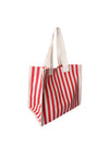 Black Colour Piper Tote Bag - Red Stripe