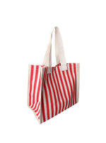 Black Colour Piper Tote Bag - Red Stripe