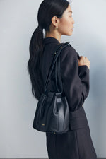 Aleo Lotus Bucket Bag - Black