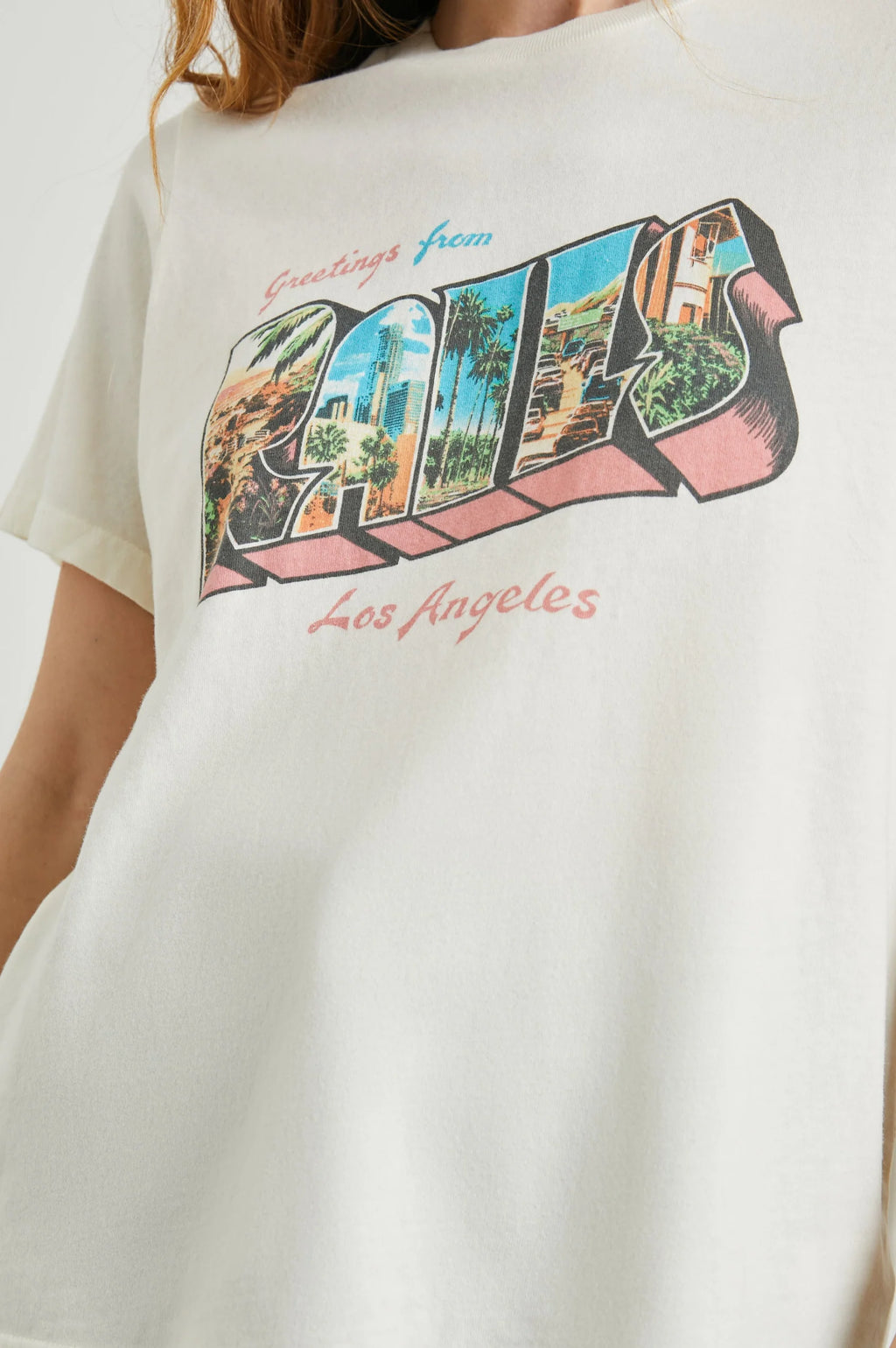 Rails Boyfriend Tee - Rails LA Postcard