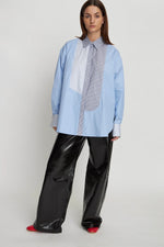 Stella Nova Combined Cotton Stripe Shirt - Blue