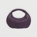 Aleo Laluna Woven Leather Bag - Midnight Plum