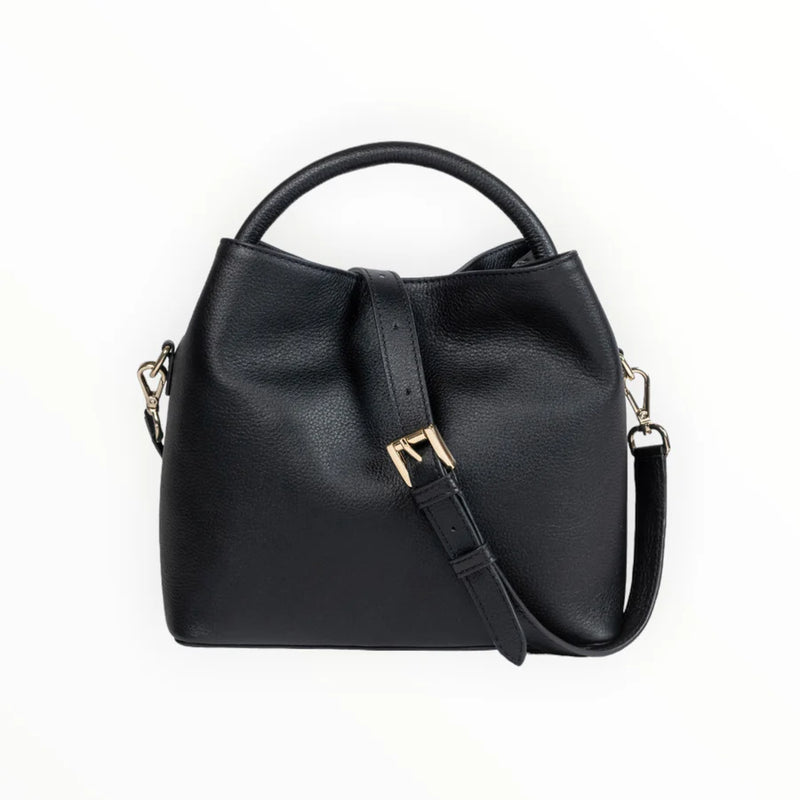 Aleo Bon Bon Leather Bag - Black