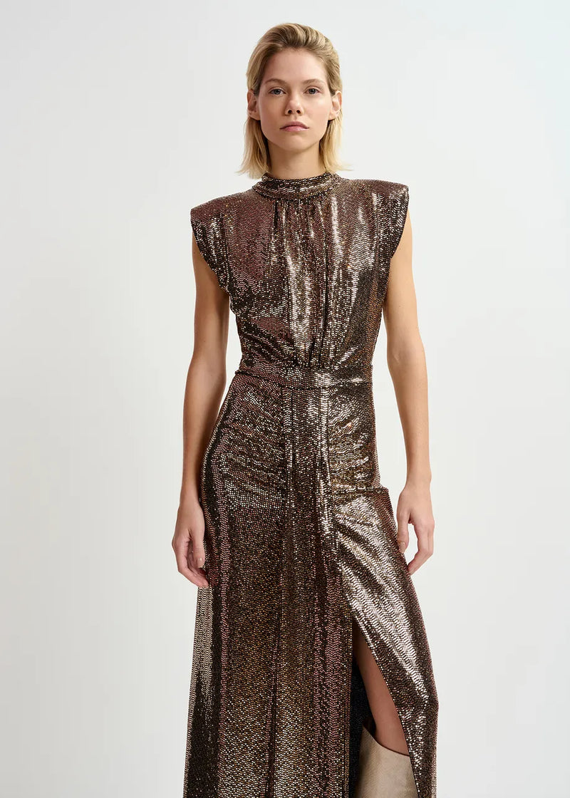 Essentiel Antwerp Gonnak Midi Dress - Gold