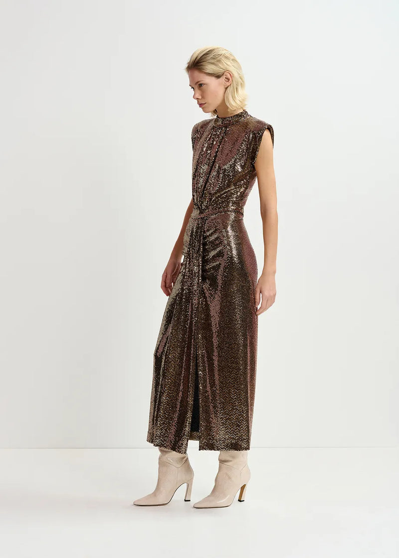 Essentiel Antwerp Gonnak Midi Dress - Gold