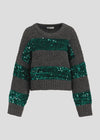 Essentiel Antwerp Group Sequin Sweater - Grey/Green