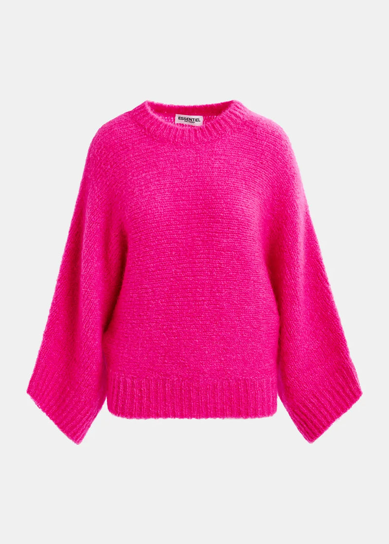 Essentiel Antwerp Hattitude Mohair Blend Knit - Bright Pink