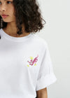 Essentiel Antwerp Cotton T-Shirt With Bead Embroidery - White