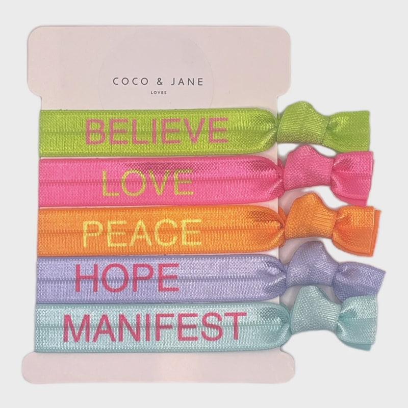 Coco and Jane Loves Manifest Hair Ties - Multi