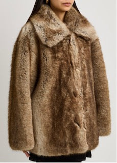 Jakke Rosemary Faux Fur Coat - Brown Fox