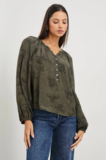 Rails Indi Top - Olive Pebble