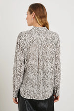 Rails Josephine Shirt - Charcoal Watercolour Cheetah