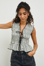 Rails Martine Top - Ivory Jet Gingham