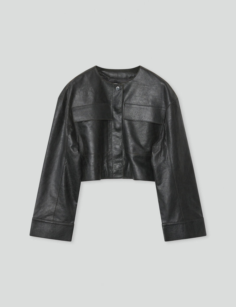 Day Birger Et Mikkelson Malik Polished Leather Jacket - Black