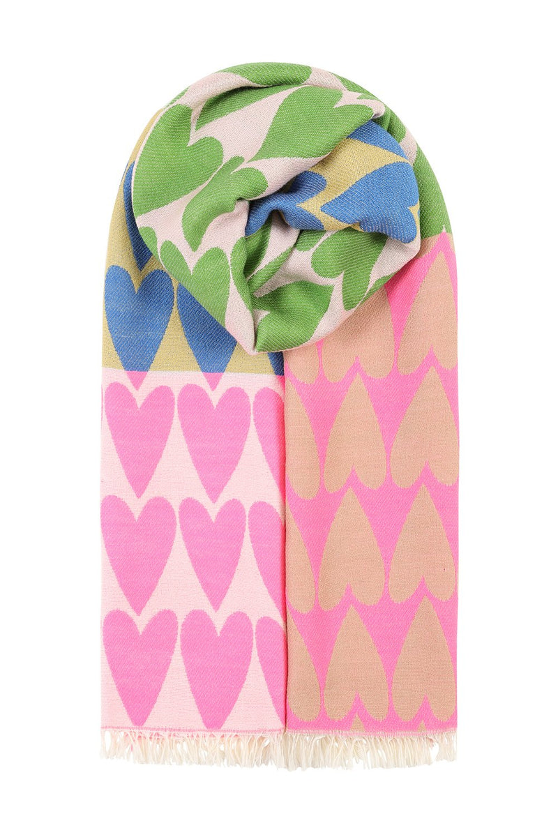 Ombre HEARTS Scarf - Multi