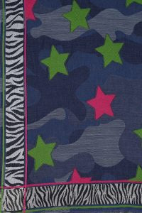 Ombre STARS Zebra Scarf - Blues