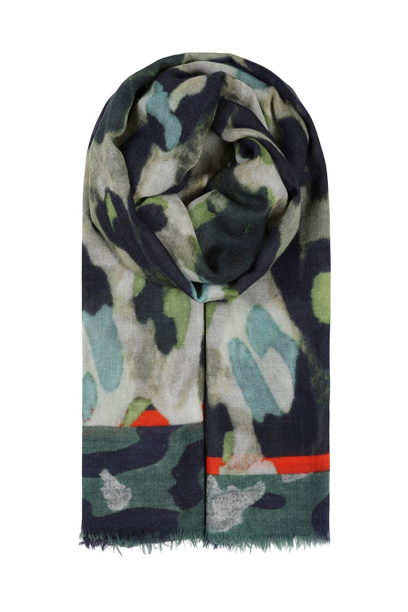 Ombre CAMO Scarf - Blue / Green