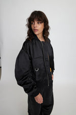 Stella Nova Oversized Bomber Jacket -Black