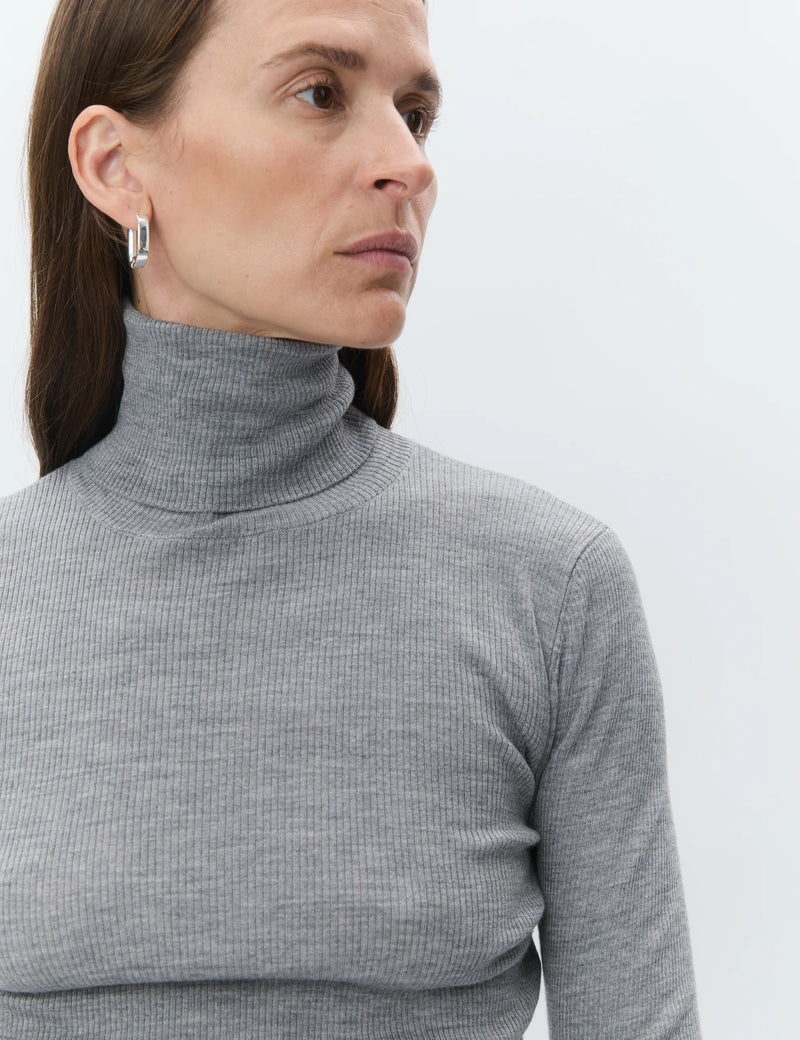 Day Birger Et Mikkelson Sierra Daily Elements Roll Neck Knit - Grey Melange