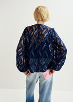 Essentiel Antwerp Hanover Lace Top - Dark Sapphire