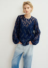 Essentiel Antwerp Hanover Lace Top - Dark Sapphire