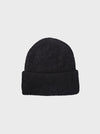 Black Colour Ginger Rib Hat - Black