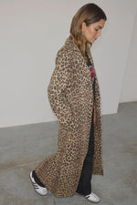 Never Fully Dressed Lucia Denim 55 Coat - Leopard