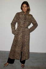 Never Fully Dressed Lucia Denim 55 Coat - Leopard