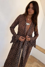 Never Fully Dressed Lucia Sheer Wrap Dress - Leopard