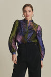 Pom Amsterdam Festive Feathers Blouse - Multi Colour